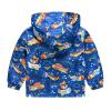 2t Lightweight Puffy Coat Toddler Boys Girls Casual Jackets Printing Hooded Outerwear Zipper Coats (Blue, 4-5 Years) view 2
