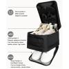 Shoe Bags for Travel, 3 Layers Travel Shoe Bag Holds 3 Pair of Shoes Waterproof Portable Shoe Storage Bag for Travel Camping Daily Use(Black)(Black) view 3