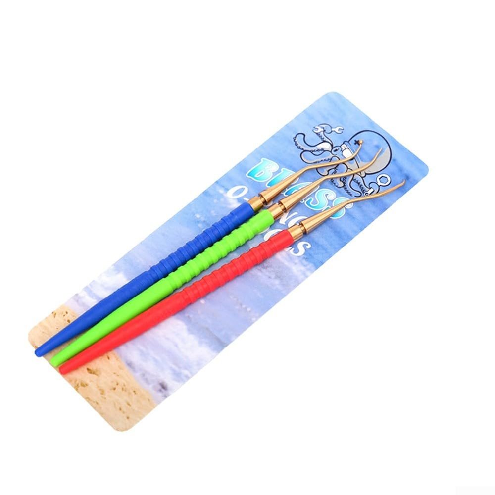 3Pcs O Ring Remover Tool Set for Scuba Diving Repair Brass Pick Hooks with Plastic Handle Scuba Diving Maintenance Tool 14.5cm Length
