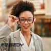 FEISEDY Fashion Cat Eye Blue Light Blocking Glasses for Women Fake Retro Eyeglasses Oversized Stylish Eyewear Frame B0240 view 2