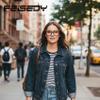 FEISEDY Fashion Cat Eye Blue Light Blocking Glasses for Women Fake Retro Eyeglasses Oversized Stylish Eyewear Frame B0240 view 3