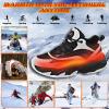 MLyzhe Heated Snow Sneakers for Men and Women, Electric Heating Shoes with Soft Warm Lining, Winter Sports Running Anti-Slip Comfortable Foot Warmer Shoes for Indoor/Outdoor (Black Grey, 7.5) view 2
