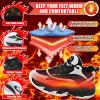 MLyzhe Heated Snow Sneakers for Men and Women, Electric Heating Shoes with Soft Warm Lining, Winter Sports Running Anti-Slip Comfortable Foot Warmer Shoes for Indoor/Outdoor (Black Grey, 7.5) view 4