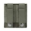 TACNEX Double Pistol Magazine Pouch w/Belt/MOLLE Snap Strap 9mm Mag Holster w/Quick Release Insert Open Top Mag Retention Case Nylon Mag Holder for Battle Belt Duty Vest Chest Rig RG view 3