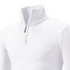 Maiyifu-GJ Mens Quarter Zip Sweaters Casual Long Sleeve Mock Neck Polo Sweater Slim Fit Ribbed Turtleneck Pullover (White,XX-Large) view 2