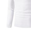 Maiyifu-GJ Mens Quarter Zip Sweaters Casual Long Sleeve Mock Neck Polo Sweater Slim Fit Ribbed Turtleneck Pullover (White,XX-Large) view 3