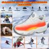 Heated Snow Sneakers for Men and Women, Electric Heating Shoes with Soft Warm Lining, Winter Sports Running Anti-Slip Comfortable Foot Warmer Shoes for Indoor/Outdoor (White, 6.5) view 2