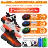 Heated Snow Sneakers for Men and Women, Electric Heating Shoes with Soft Warm Lining, Winter Sports Running Anti-Slip Comfortable Foot Warmer Shoes for Indoor/Outdoor (White, 6.5) view 3
