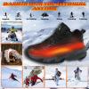MLyzhe Heated Snow Sneakers for Men and Women, Electric Heating Shoes with Soft Warm Lining, Winter Sports Running Anti-Slip Comfortable Foot Warmer Shoes for Indoor/Outdoor (Black, 7) view 2