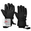 INPAKO Winter Ski Gloves Men Women, 3M Thinsulate Snow Gloves, Waterproof Windproof Touchscreen Snowboarding Gloves, 5-Layer Thermal Warm Cold Weather Gloves for Skiing, Snowboard, Snowmobile Black XL view 1