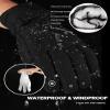 INPAKO Winter Ski Gloves Men Women, 3M Thinsulate Snow Gloves, Waterproof Windproof Touchscreen Snowboarding Gloves, 5-Layer Thermal Warm Cold Weather Gloves for Skiing, Snowboard, Snowmobile Black XL view 3