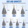 Fishing Weight Sinkers,15/30 Pieces Bass Casting Sinker Weights Bell Sinker Catfish Weight Streamline Drop Shot Sinker Saltwater 1/2oz - 30 Pack view 3