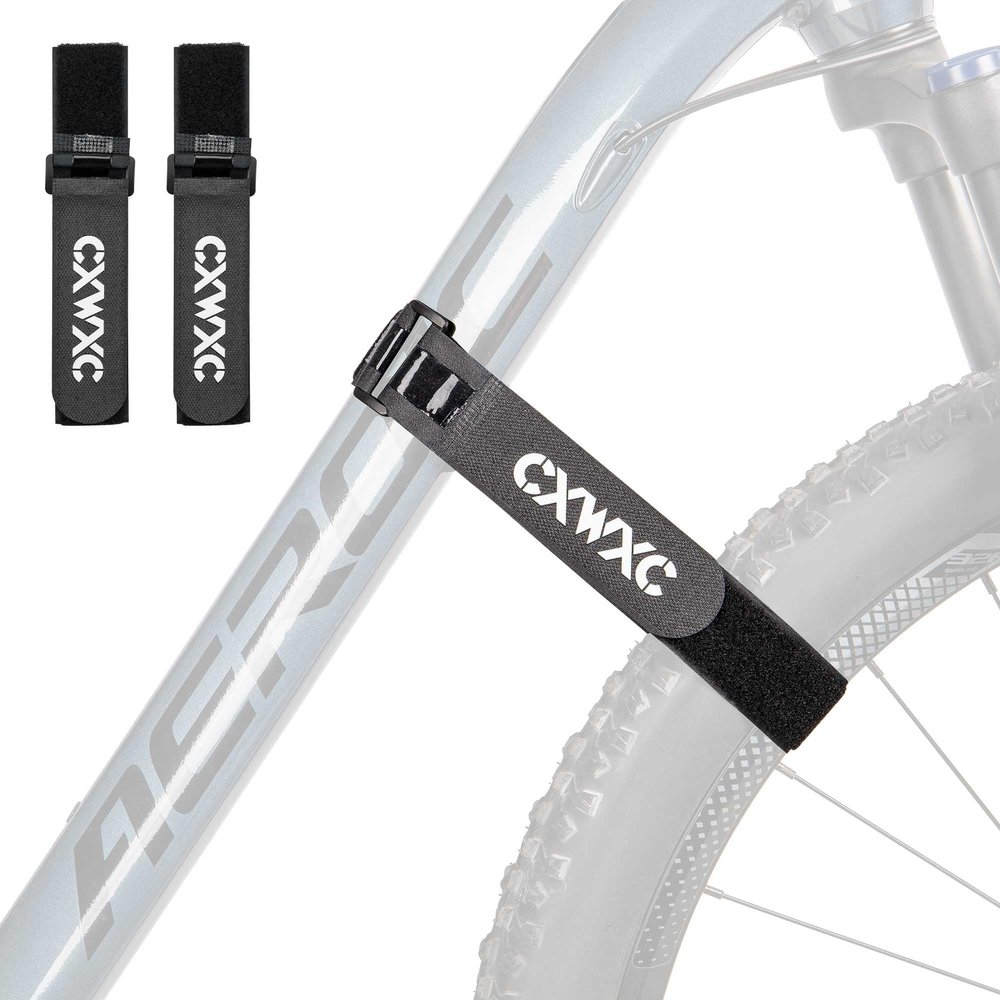 CXWXC Bike Rack Straps - 2 PCS Adjustable Bike Wheel Stabilizer Strap with Hook and Loop for Car and Wall Mount for Transportation and Storage (Straps 2PCS)