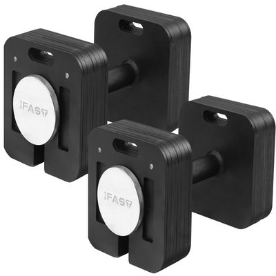IFAST Adjustable Dumbbells set Two 80LB Square Dumbbells 9 in 1 Free Weights for Multiweight Options Quick-Lock Adjustable Dumbbell Sets with Anti-Slip Steel Handle for Full-Body Home Gym Workouts (Black,160LB)