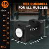 IFAST Adjustable Dumbbells set Two 80LB Square Dumbbells 9 in 1 Free Weights for Multiweight Options Quick-Lock Adjustable Dumbbell Sets with Anti-Slip Steel Handle for Full-Body Home Gym Workouts (Black,160LB) view 2