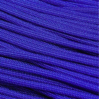 The Paracord Store 550 Type III Tactical Paracord -100 Ft Hank, Electric Blue - Heavy Duty Parachute Survival Cord for Active Outdoors, Camping, and Emergency - USA Made Utility Cord