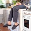 DL Men's Memory Foam Slippers Soft Men House Shoes Comfort Slip on Bedroom Slippers for Men with Anti-Skid Lightweight Sole Breathable Indoor and Outdoor,Dark Gray, Size7-8 view 3