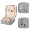 Mocessory Personalized Jewelry Box,Travel Jewelry Case,Name & Birth Flower Month,Jewelry Organizer Personalized Gifts for Women Birthday view 1