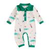 baorji Newborn Baby Boy Girl Golf Outfit Long Sleeve Polo Shirt Romper Infant Jumpsuit Pants 0-2T Baby Fall Winter Clothes (Green, 3-6 Months) view 1
