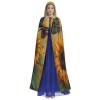 Jyckat Unflower Floral Butterflies Art - Cosplay Robe Costume Hooded Cloak, Halloween Cosplay Costume Robe Cloak Cape view 2
