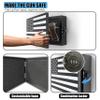 BUYYAH American Flag Gun Concealment Case, 19.7" x 11.8" x 4.9" American Flag Wall Hanging Concealed Gun Cabinet, Combination Lock All Iron Frame for Police Gift view 2