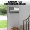 BUYYAH American Flag Gun Concealment Case, 19.7" x 11.8" x 4.9" American Flag Wall Hanging Concealed Gun Cabinet, Combination Lock All Iron Frame for Police Gift view 4