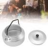 Camping Kettle, Lightweight Aluminum Alloy Portable Camp Teapot Coffee Pot for Outdoor Grilling Silver view 3