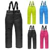 Kids' Insulated Snow Bib Overalls Boys Girls Unisex Classic Snow Pant Ski Pants Winter Snowsuit (Black, 11-12 Years) view 4