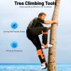 Tree Climbing Spike Set Tool with Adjustable Safety Harness Belt Lanyard Straps Carabiner Rope Non-Slip Pedal Gear for Outdoor Fruit Pick Hunting Observation Jungle Survival view 3
