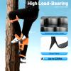 Tree Climbing Spike Set Tool with Adjustable Safety Harness Belt Lanyard Straps Carabiner Rope Non-Slip Pedal Gear for Outdoor Fruit Pick Hunting Observation Jungle Survival view 4