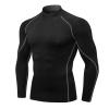 Men's Compression Shirts Long Sleeve Athletic Running Tops Football Turtle Neck Shirts Sport Baselayer Undershirt view 1