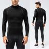 Men's Compression Shirts Long Sleeve Athletic Running Tops Football Turtle Neck Shirts Sport Baselayer Undershirt view 2