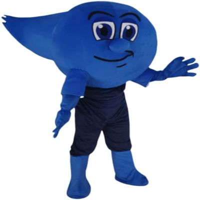 Blue Comet Mascot Costume Adult Size for Men & Women with Built-in Fan Inside the Head