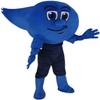 Blue Comet Mascot Costume Adult Size for Men & Women with Built-in Fan Inside the Head view 1