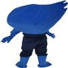 Blue Comet Mascot Costume Adult Size for Men & Women with Built-in Fan Inside the Head view 4