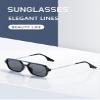 UQKY Classic Square Vintage Sunglasses,Tortoiseshell Framed Rectangular Sunglasses, Blue Tinted Lenses (Cranber 3) view 2