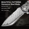 Zingbee 3.35" Pocket Knife with Glass Breaker & 3.35" Damascus Pocket Knife with Black Aluminum Handle view 3