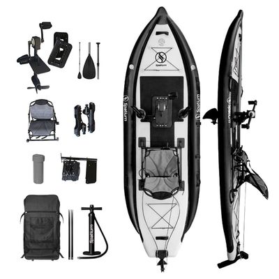 Inflatable Pedal Boat|Sit on Top Pedal Drive Fishing Kayak One Person Boat Stand Up Kayak for Adults Suitable for Rivers, Oceans, Lakes, Fun Water Sports