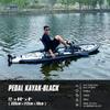 Inflatable Pedal Boat|Sit on Top Pedal Drive Fishing Kayak One Person Boat Stand Up Kayak for Adults Suitable for Rivers, Oceans, Lakes, Fun Water Sports view 2