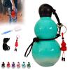2024 New Gourd Water Bottle 30oz Chinese Retro-Inspired, Gourd Bottle, Water Bottle with Strap, Leak Proof Water Bottles, Reusable Portable Travel Large Capacity Durable Clear Water Bottle (B-Blue) view 1