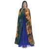 Jyckat Unflower Floral Butterflies Art - Cosplay Robe Costume Hooded Cloak, Halloween Cosplay Costume Robe Cloak Cape view 2