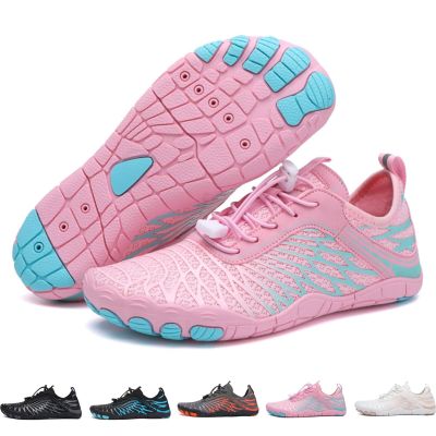 LELISKA Barecourt: 2.0 Barefoot Pickleball Shoes, Womens Mens Barefoot Shoes, Thin Sole, Zero Drop, Wide Toe Box (Pink,4 Men/5 Women)