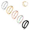 18G Double Nose Hoop Rings for Single Piercing Septum Jewelry 316L Cartilage Jewelry Septum Ring Helix Conch Hoop Earrings Daith Earrings 5pcs Hinged Segment Rings Rook Tragus Lip Lobe Jewelry 12 mm view 1