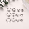 18G Double Nose Hoop Rings for Single Piercing Septum Jewelry 316L Cartilage Jewelry Septum Ring Helix Conch Hoop Earrings Daith Earrings 5pcs Hinged Segment Rings Rook Tragus Lip Lobe Jewelry 12 mm view 3