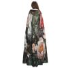Jyckat Flowers Bunnies Birds - Cosplay Robe Costume Hooded Cloak, Halloween Cosplay Costume Robe Cloak Cape view 4