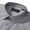 Alimens & Gentle Big Mens Dress Shirt Regular Fit Stretch Stain Shield Long Sleeve Party Casual Button Down Shirts,Grey,3X-Large view 4
