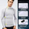 White Long Sleeve Compression Shirt Men Athletic Running Tops Football Turtle Neck Shirts Sport Baselayer Undershirt view 4