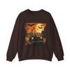 Halloween Ghost Mode Unisex Heavy Blend Crewneck Sweatshirt Dark Chocolate view 1