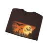 Halloween Ghost Mode Unisex Heavy Blend Crewneck Sweatshirt Dark Chocolate view 3