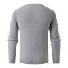Men's Knitted Turtleneck Sweater Slim Fit Long Sleeve Winter Warm Pullover Tops Textured Ribbed Shawl Collar Hoodies Gray view 3